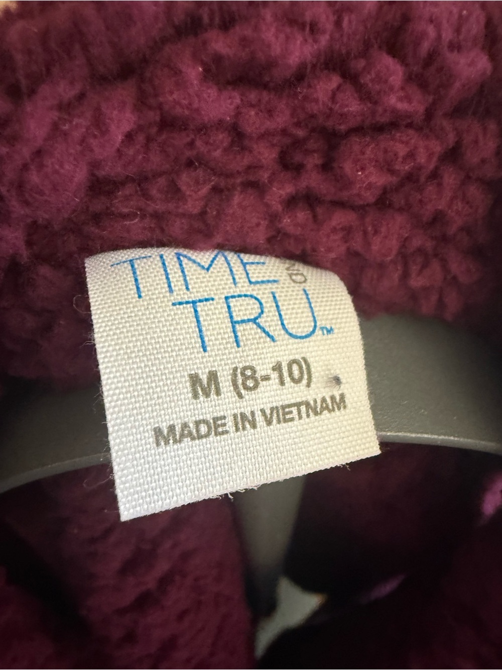 Time and Tru Quilted Sherpa-Lined Vest in Plum - Picture 3 of 3